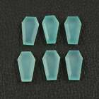 Turquoise Calcédoine Beau Paire Cercueil Forme Approx.size 10x7MM Tablette Cut,