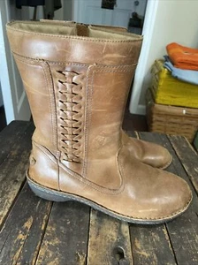 UGG Gr. 11 Australia Kaleen Leder Stiefel Lammfell Chestnut Leder *ohne Etikett - Bild 1 von 7