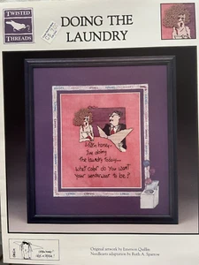 Twisted Threads Doing the Laundry Counted Cross Stitch Chart 1998 Neu - Bild 1 von 3