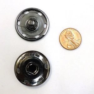 New Sew-On Snaps Fasteners Size:30mm 144 sets package, Color: Antique Nickel - Picture 1 of 2