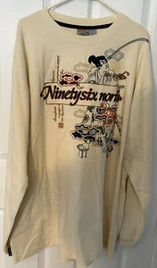 Camisa De Colección 96 North 2XL Manga Larga Años 90 Y2K Rara Difícil de Encontrar Beige - Imagen 1 de 5