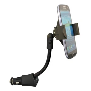 Car Mount Charger Plug Holder USB Port Dock Cradle Gooseneck for Smartphones - Picture 1 of 5