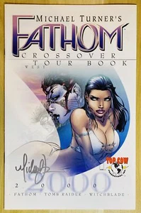 Fathom Crossover Tour Book Michael Turner Signed 2000 Unread NM/NM+ Supergirl - Picture 1 of 3