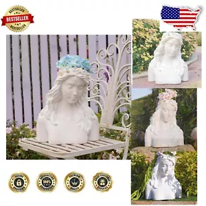 Large Face Planter Pots - 13.5 Inch Decorative Resin Planter for Outdoor Use - Picture 1 of 10