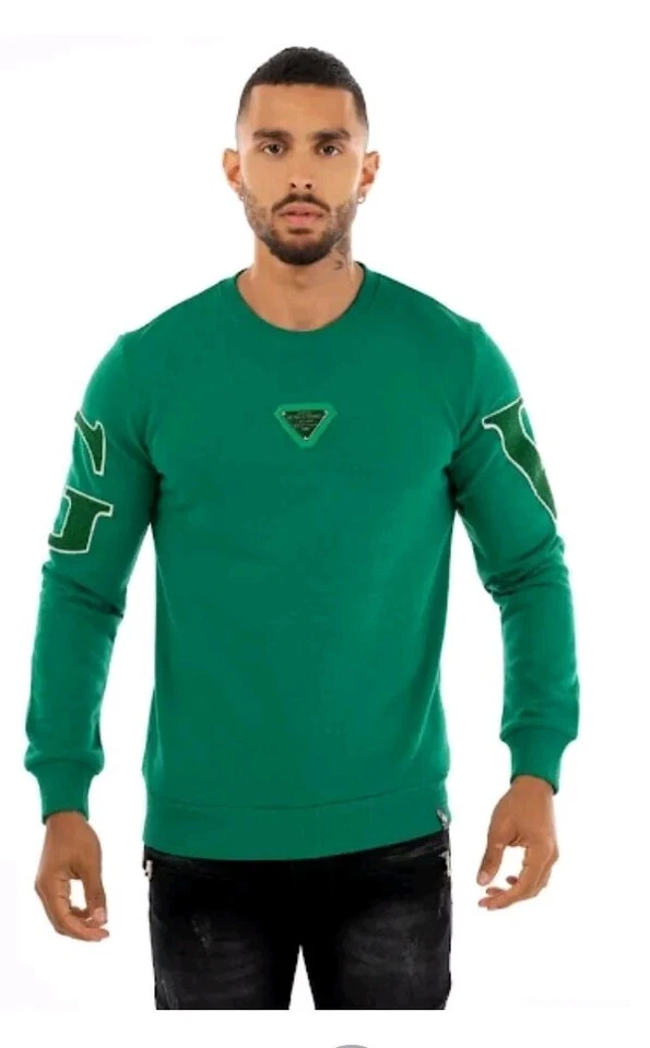 Avenue George V Paris SZ XL Ref Sweatshirt Green Couture Logo GV-2409