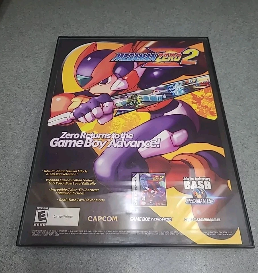 Mega Man Zero 2 Capcom 2003 Print Ad Framed 8.5x11   - Image 1 of 2