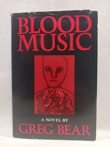 Blood Music Greg Bear 1985 Hardcover BCE Vintage Cyberpunk Scifi Science Fiction - Imagen 1 de 24
