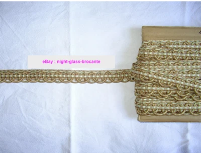 11 METRES DE GALON DE PASSEMENTERIE ANCIENNE DE LYON-AVEC LUREX DORÉ-N°AM28 - Photo 1/3