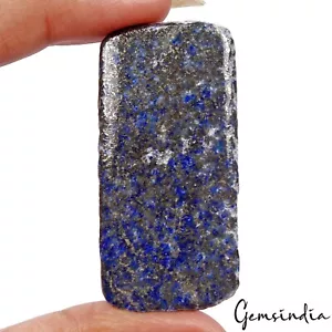 46 kt natürlicher blauer reicher Gold Pyrit Lapislazuli Baguette lose Edelstein für Anhänger - Bild 1 von 6