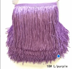 1m 15cm Tropfen Quaste Fransen / Fransenborte Spitzenborte Flieder Lila - Bild 1 von 1