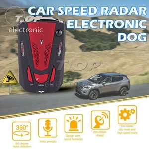 V7 Car Radar High Performance 16 Band 360° Laser Detector English Russian Voice - Picture 1 of 11