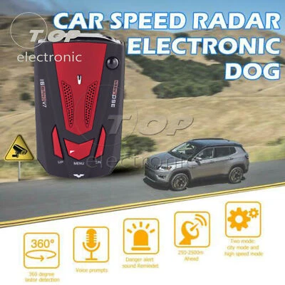V7 Car Radar High Performance 16 Band 360° Laser Detector English Russian Voice - Image 1 of 4