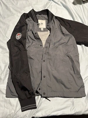 Roots Canada Jacket Mens Large Gray Black Coach Button Snap Outdoors 73 Foto 1 de 4