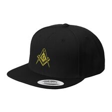 Mason Gold Embroidered Flat Visor Snapback Hat