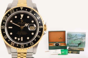 Rolex GMT Master II 16713 Stainless Steel & 18K Yellow Gold 40mm Watch 1991 - Picture 1 of 10