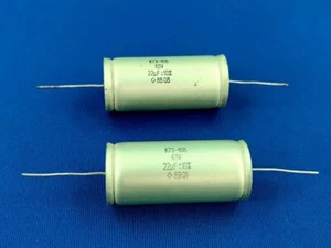 2 x K73-16V 22uF 63V +-10% MATCHED PAIR USSR NOS PETP AUDIO Capacitors - Picture 1 of 1