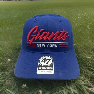 Gorra New York Giants '47 Marca Enganche Promo Misterioso Malla Camionero Snapback Gorra H11 Foto 1 de 4