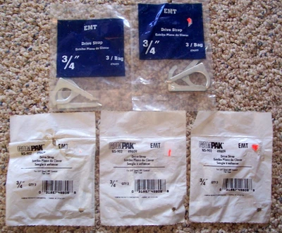 5 Paquetes/15 Total de Correas de Transmisión EMT de 3/4" Nuevas Foto 1 de 3