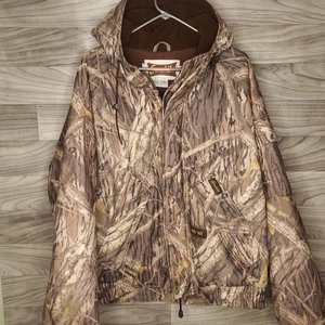 Gamehide Hush Hide Mossy Oak Camouflage Hunting Zip Up Jacket Men's Size L - Picture 1 of 10