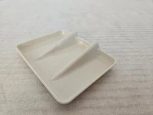 Tupperware 1278 Cream Soap Dish Caddy Scrubby Scouring Pad Holder FREE SHIPPING - Picture 1 of 3
