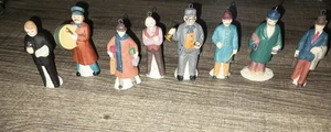 Vintage Christmas Village People/Ornaments Set Of 8 - Picture 1 of 3
