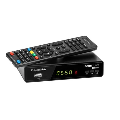 Kruger&Matz DVB-T2 H.265 HEVC Decoder Digitale Terrestre FHD Media Player PVR - Immagine 1 di 4