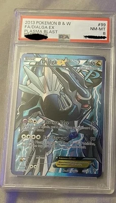 2013 POKEMON B&W PLASMA BLAST #99 FULL ART/DIALGA EX PSA 8 - Image 1 of 2