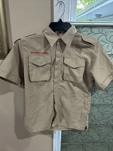Vented Microfiber Poly Boy Scout BSA UNIFORM SHIRT Youth Large New Style M98 - Picture 1 of 7