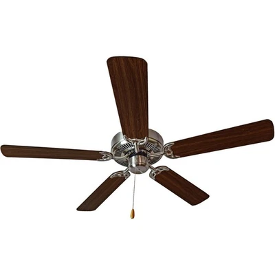 Maxim Lighting 89905SNWP Basic-Max Indoor Ceiling Fan Satin Nickel/Walnut/Pecan - Image 1 of 4