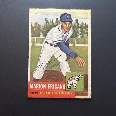 Marion Fricano Signed 1953 Topps Card  - Image 1 of 2