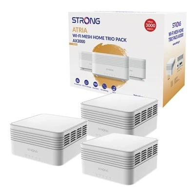 Strong MESHTRIAX3000UK Ax3000 Whole Home Wi-Fi 6 Mesh System 3 Pack - 5000Sq.Ft - Image 1 of 1