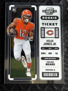 2022 Panini Contenders Optic Rookie Ticket RPS Autographs Velus Jones Jr. Bears - Picture 1 of 2