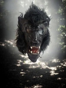 Vintage Ostern Unlimited Werwolf Vollkopf Maske Halloween Grusel Monster Grusel - Bild 1 von 13