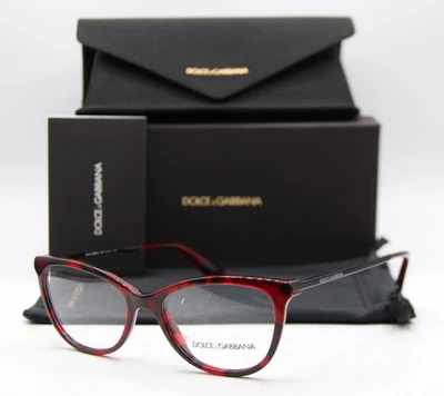 НОВЫЙ DOLCE & GABBANA DG 3258 2889 КРАСНЫЙ ГАВАНА ПОДЛИННЫЙ ОПРАВЫ ОЧКИ 52-17 - Изображение 1 из 4