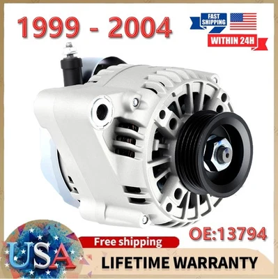 Alternator For 1999-2004 Toyota Tacoma Toyota 4Runner Toyota Tundra V6 3.4L 80A Foto 1 de 4