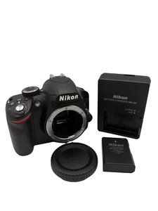 Nikon D D3200 24.2 MP Digital SLR Camera - Black (Body Only) Charger Battery Cap - Picture 1 of 17