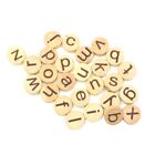  78 pièces tranches alphabet perles lettres en bois artisanat pour enfants lettres décorer