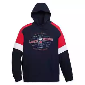 Disney Disneyland Mickey Mouse Americana Pullover Sweatshirt Hoodie Men's Medium - Picture 1 of 1