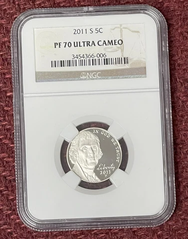 2011-S Jefferson Nickel PROOF GRADED NGC PF 70 ULTRA CAMEO 💰TOP POPULATION💰 Cover