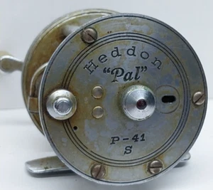 Carrete de pesca vintage Heddon Pal P-41S baitcasting carrete directo hecho en EE. UU. - Imagen 1 de 12