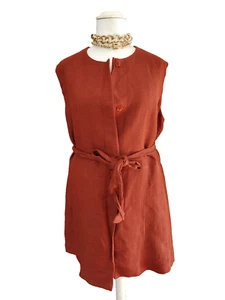 🌟MARINA RINALDI Jacket in FLAXLINEN   PLUS size MR 23_US 14W_ De42_ Gb18_ It52 - Picture 1 of 24