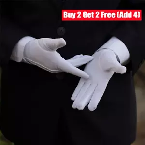 White Dress Gloves Parade Masonic Services for Men and Women Ceremonial Gloves - Picture 1 of 6