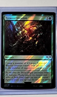 2022 MTG Magic the Gathering Warhammer 40k Surge Foil #102 Tyranid Invasion WOTC - Image 1 of 3