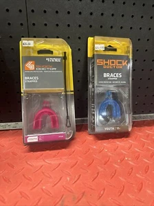 2x New Shock Doctor Braces Instant Fit All Sport Youth Strapped Mouthguard Mixed - Picture 1 of 2