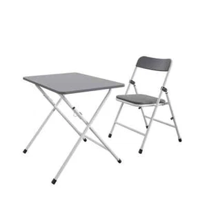 Kid's 2-Piece Gray and White Table and Chair Activity Set - Picture 1 of 7