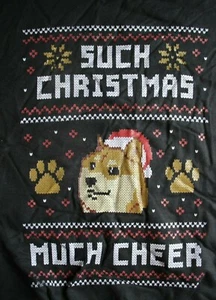SUCH CHRISTMAS- MUCH CHEER doge ugly Christmas Sweatshirt, Medium, schwarz - Bild 1 von 5