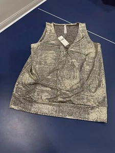 BY ANTHROPOLOGIE WOMEN'S GOLD SLEEVELESS PULLOVER XS TANK TOP NWT BRAND NEW - Picture 1 of 4