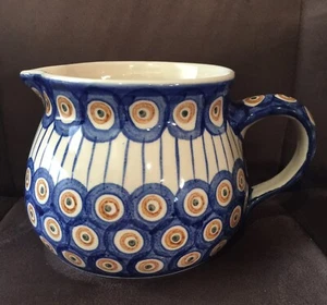 Jarra Williams Sonoma Grande Cuisine Boleslawaiec Hecha en Polonia Pintada a Mano  - Imagen 1 de 9