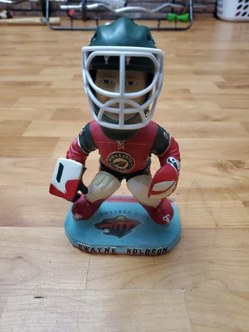MINNESOTA WILD DWAYNE ROLOSON  ALL STAR BOBBLE HEAD SIGNED LTD ED 108/1008 Cover