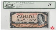 1954 Bank Of Canada $50 Devil Face Beattie/Coyne A/H2273866 - Legacy VF35 -